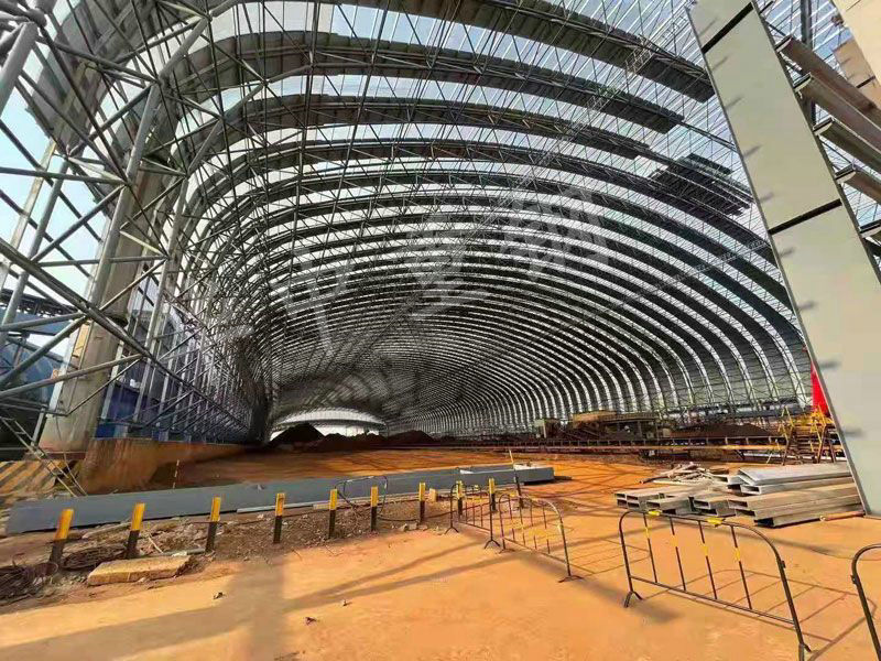 福建省閩光股份集團有限公司燒結南區(qū)一次料場封閉大棚網架